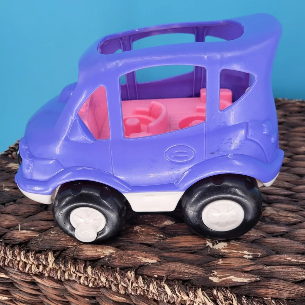 Vintage Fisher Price Little People SUV Vehicle Kids Toy Mom Baby stoller Set kid